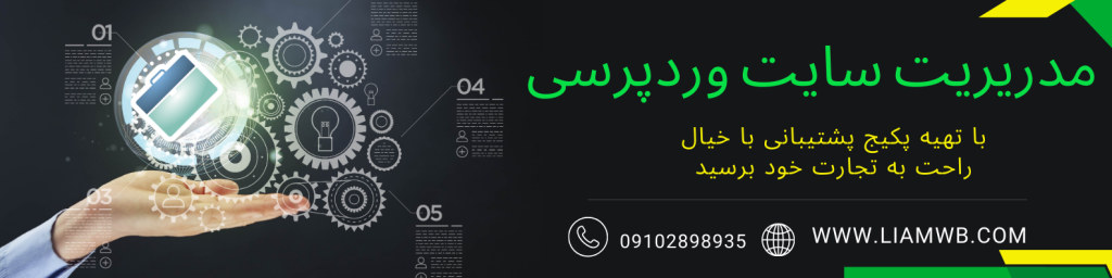 مدیریت سایت (ادمین سایت) لیام وب